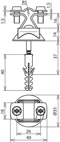 STAFFA PORTAFILO INOX/RAMATO X TD8-10MM