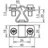 STAFFA PORTAFILO INOX/RAMATO CON FIL.M8