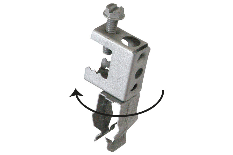 MORSETTO CON FISSATUBO VERTICALE D30-35MM