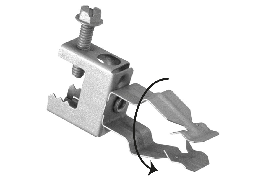 MORSETTO CON FISSATUBO ORIZZONTALE D30-35MM